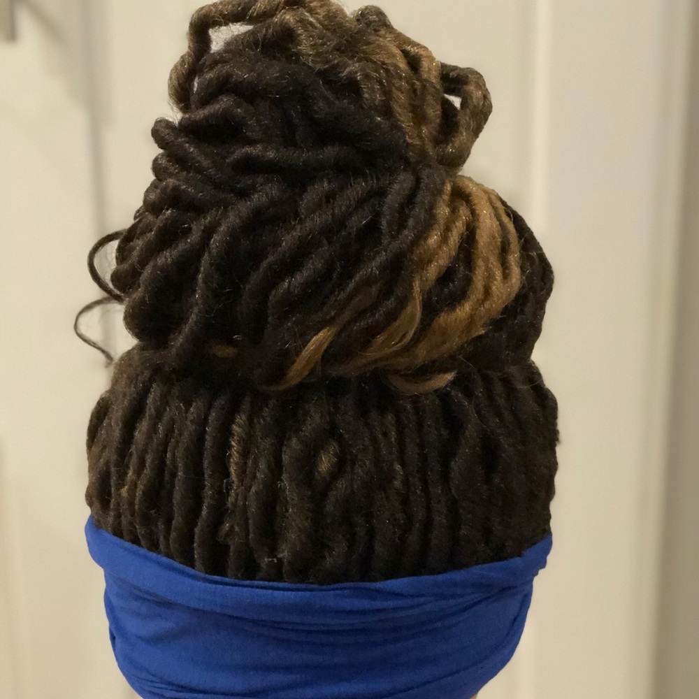 COPY - Goddess Headed Wig Faux Locs Braided ponyt…